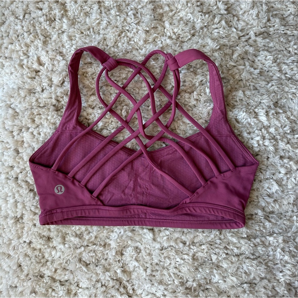 Pink Lululemon Sports Bra - Picture 2 of 2